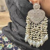 AG-AFGHAN PEARLS WATERFALL EARRINGS